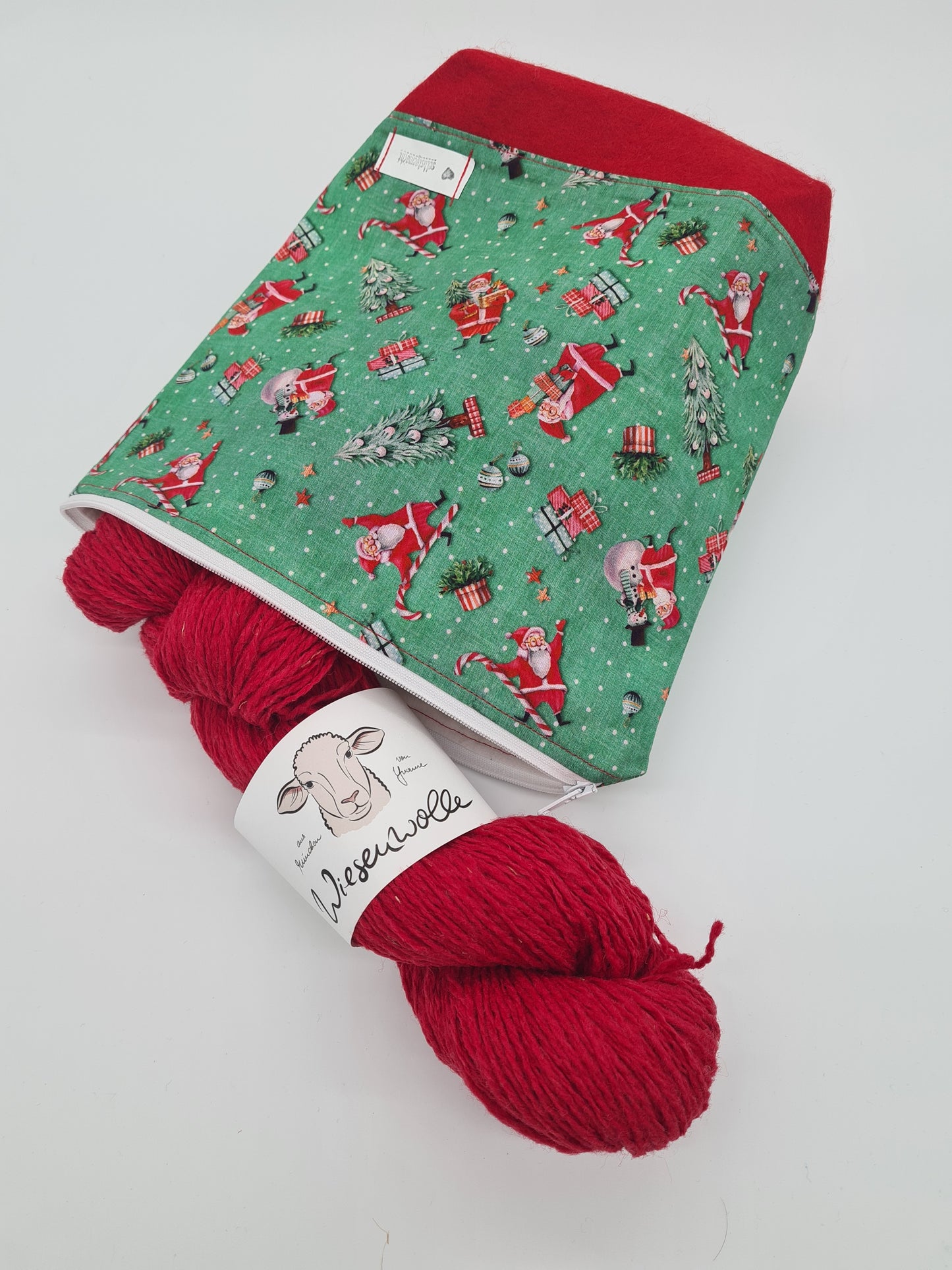 Grüne Wichtelweihnachtstasche