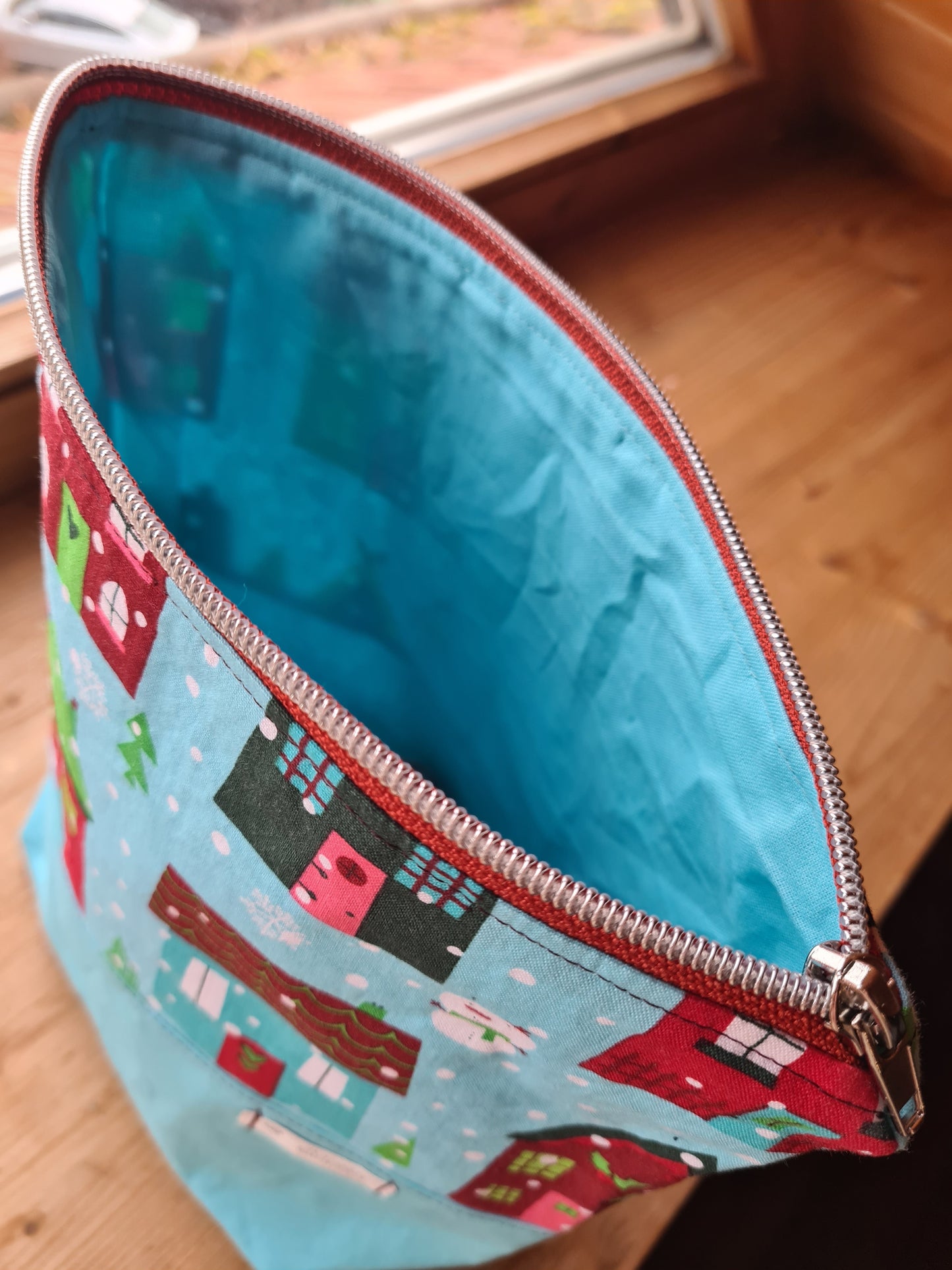 Türkise Weihnachtstasche