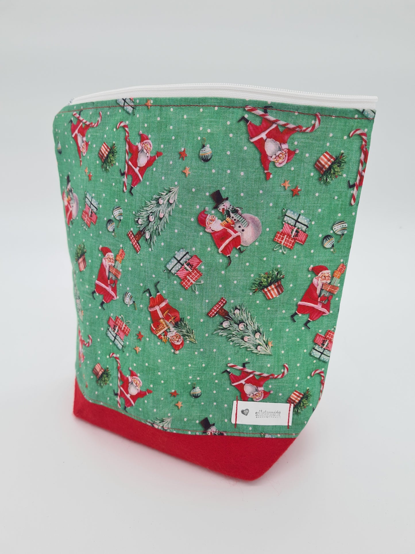 Grüne Wichtelweihnachtstasche