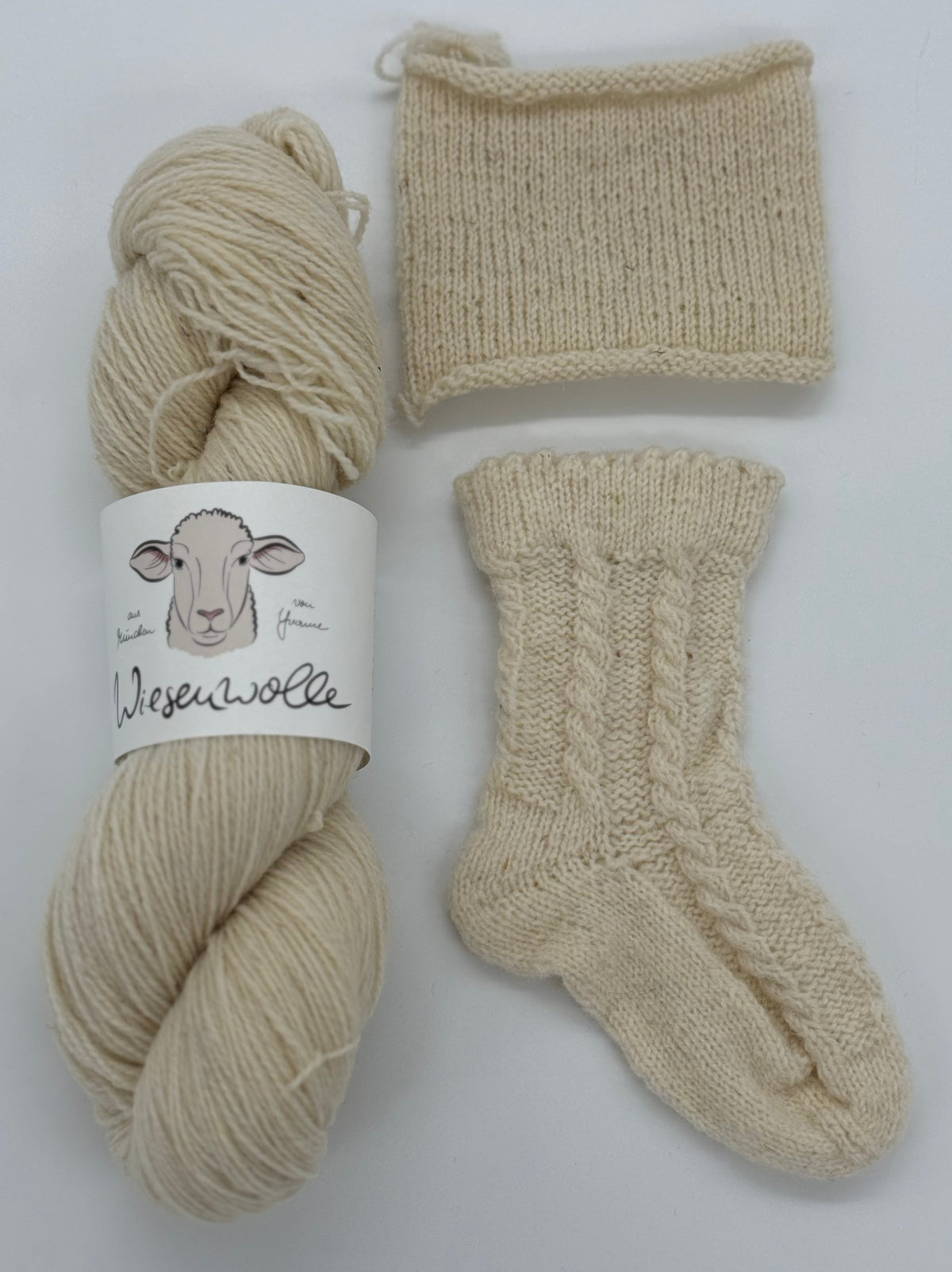 Wiesenwolle Sockengarn pur