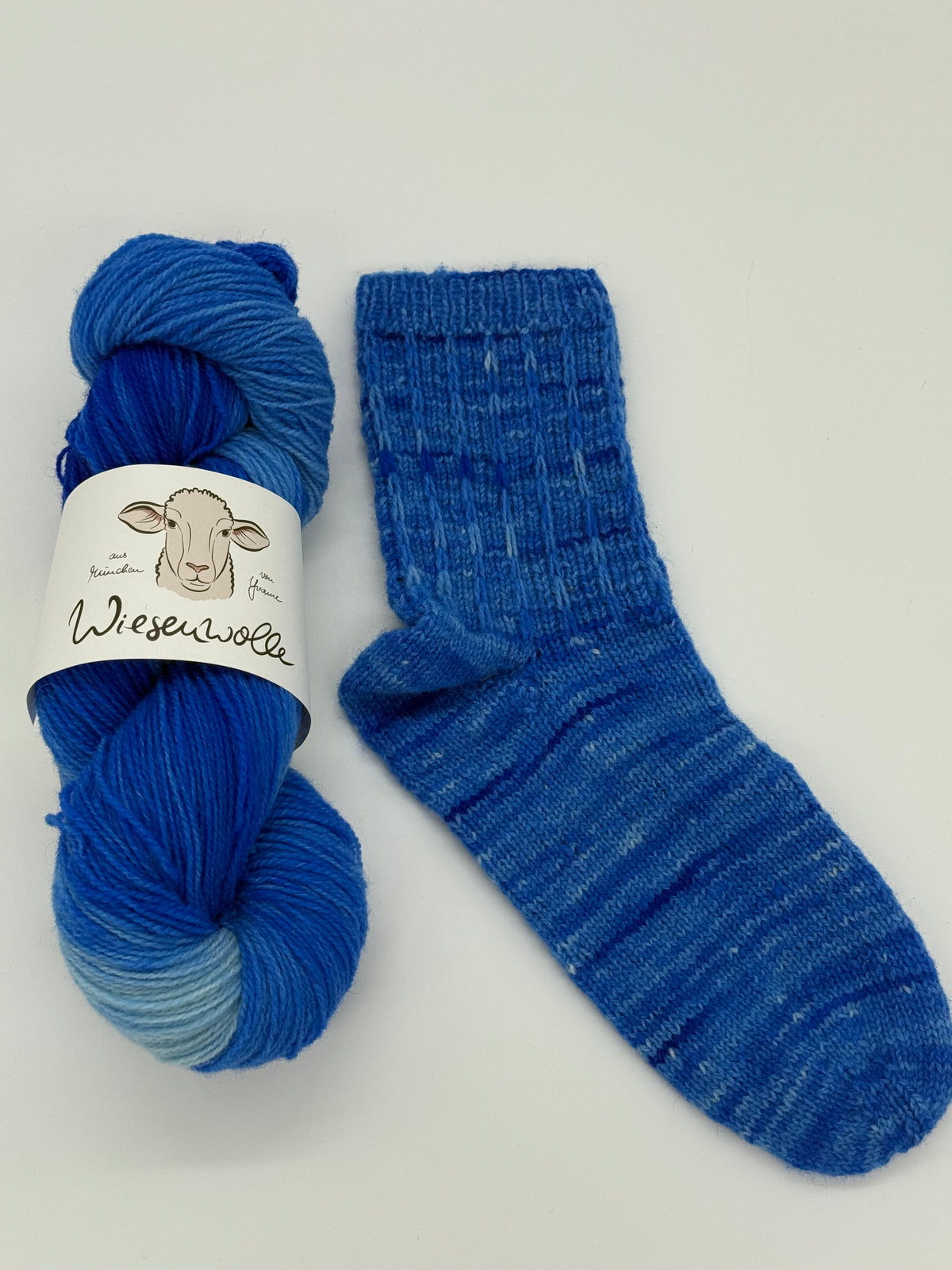 Wiesenwolle Sockengarn königsblau