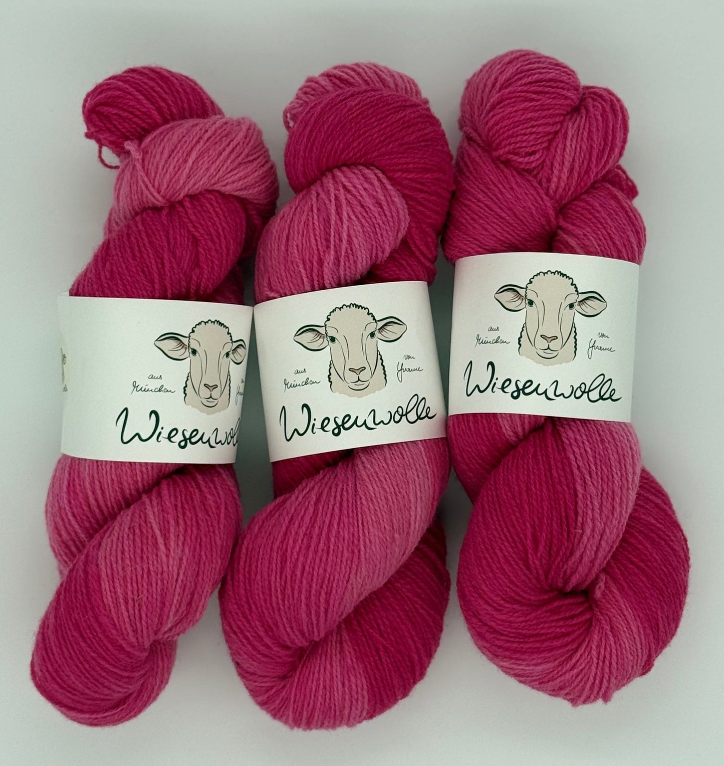 Wiesenwolle Sockengarn pink