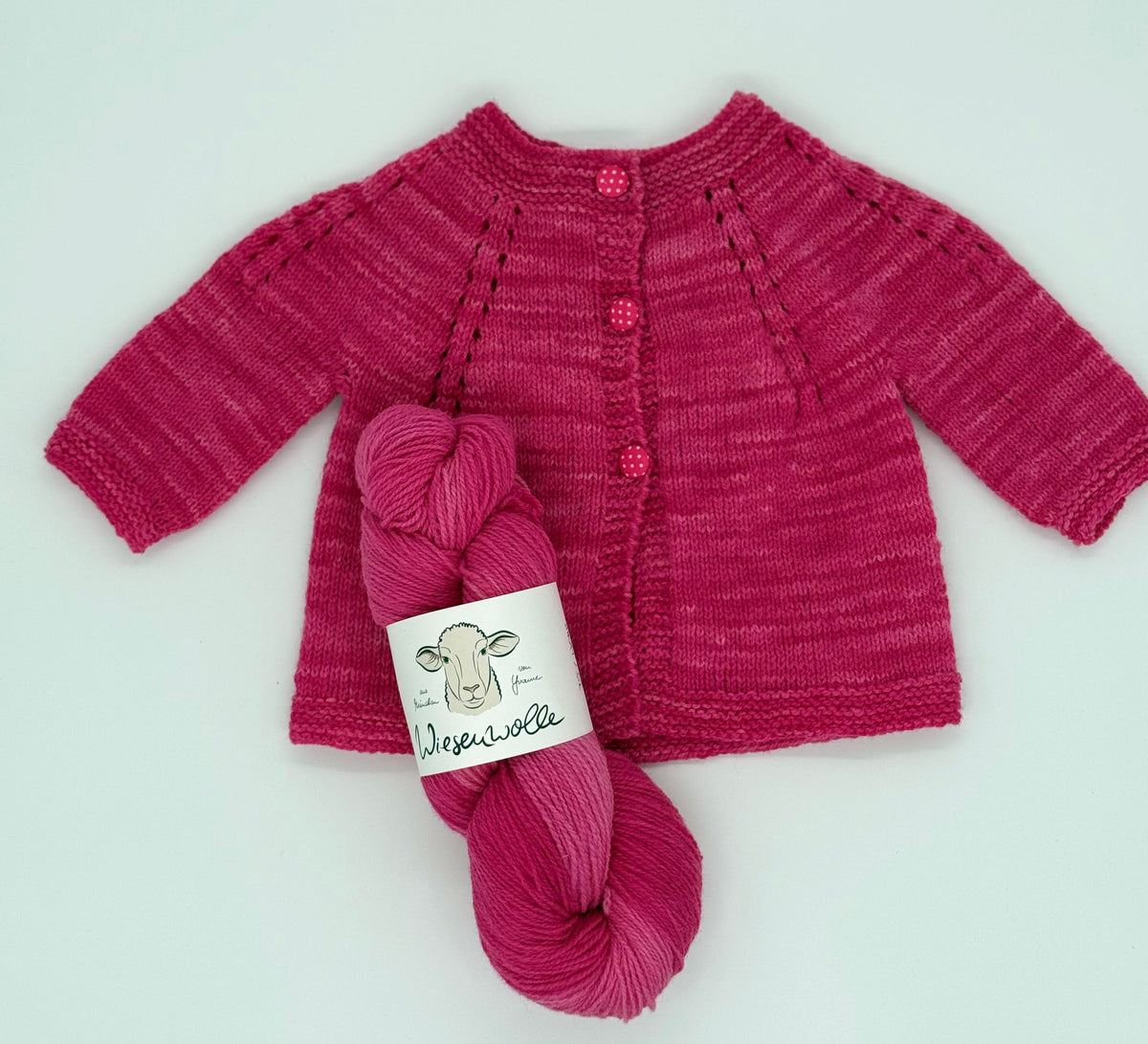 Wiesenwolle Sockengarn pink