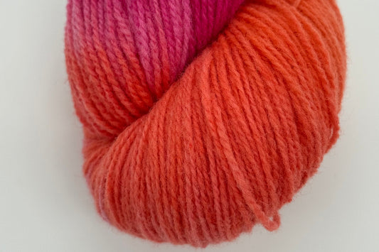 Wiesenwolle Sockengarn pink-orange