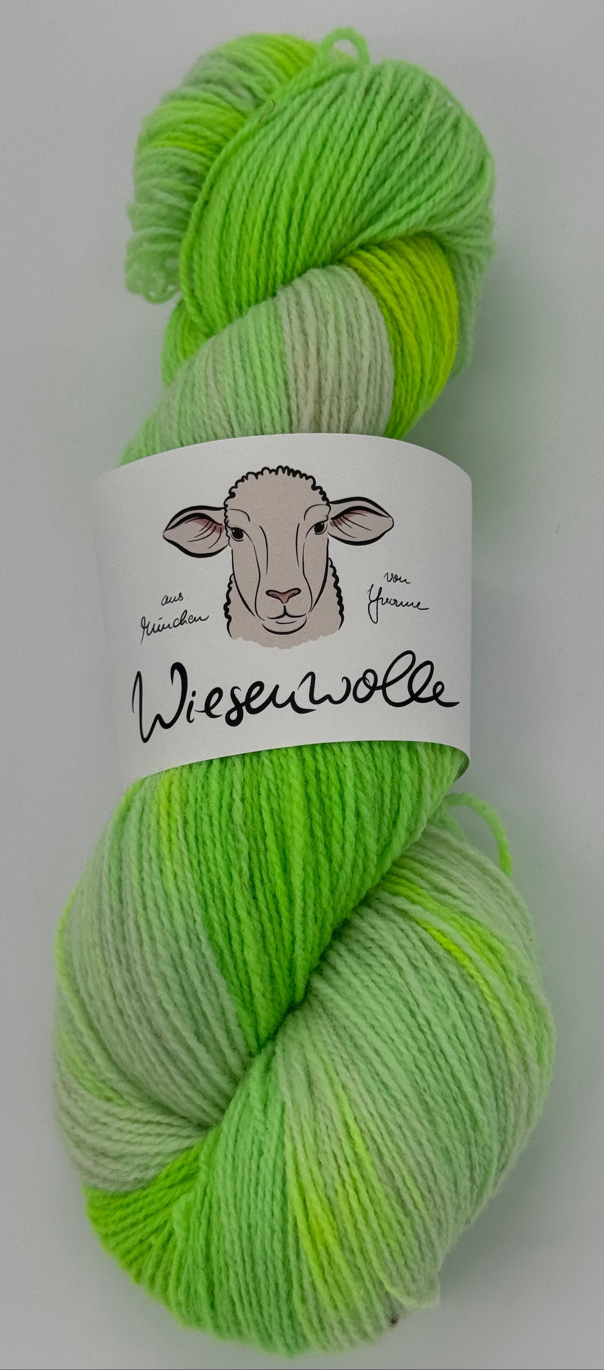 Wiesenwolle Sockengarn giftgrün