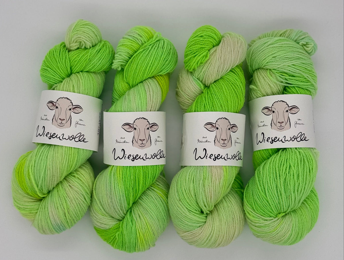 Wiesenwolle Sockengarn giftgrün