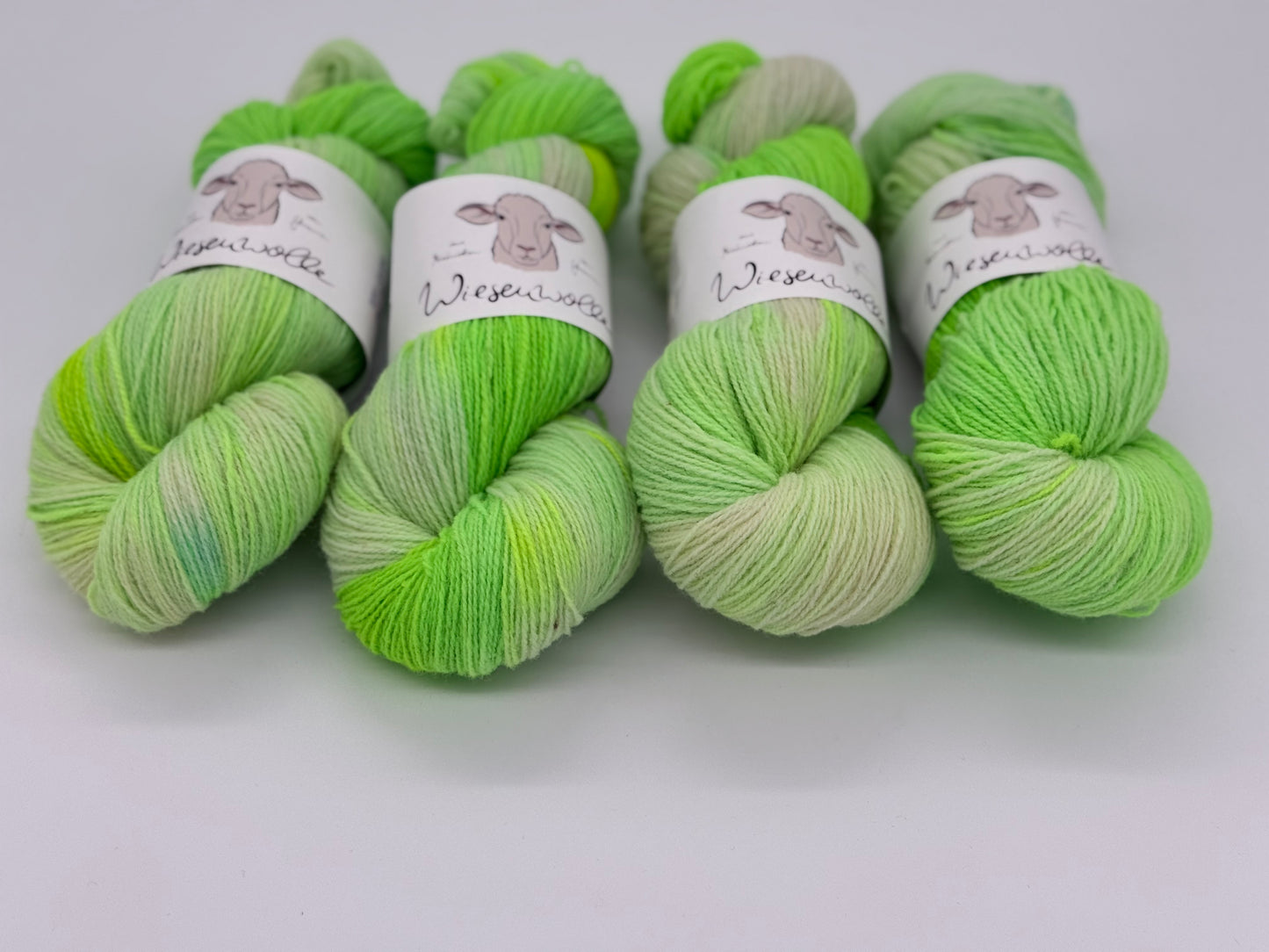 Wiesenwolle Sockengarn giftgrün