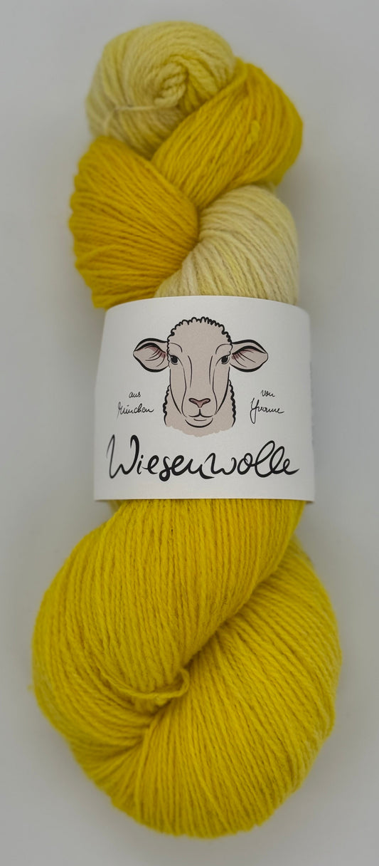 Wiesenwolle Sockengarn knallgelb