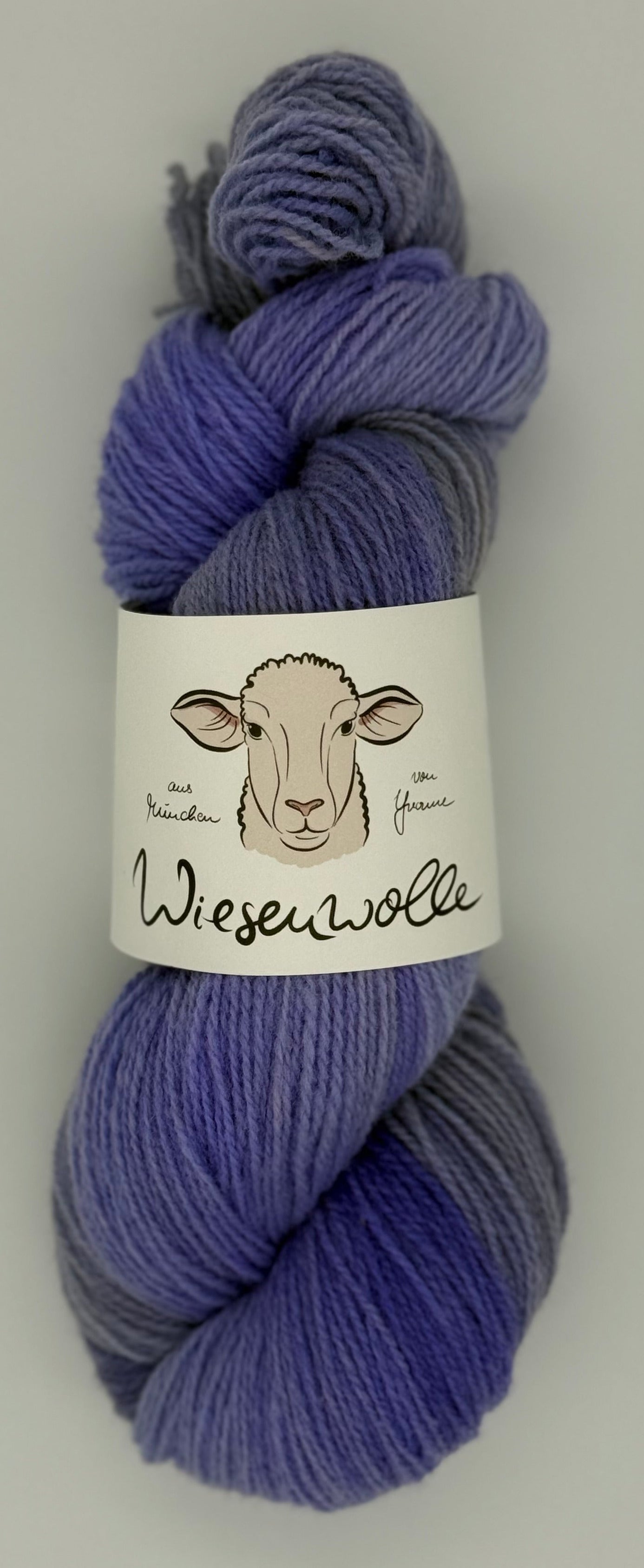 Wiesenwolle Sockengarn graublau