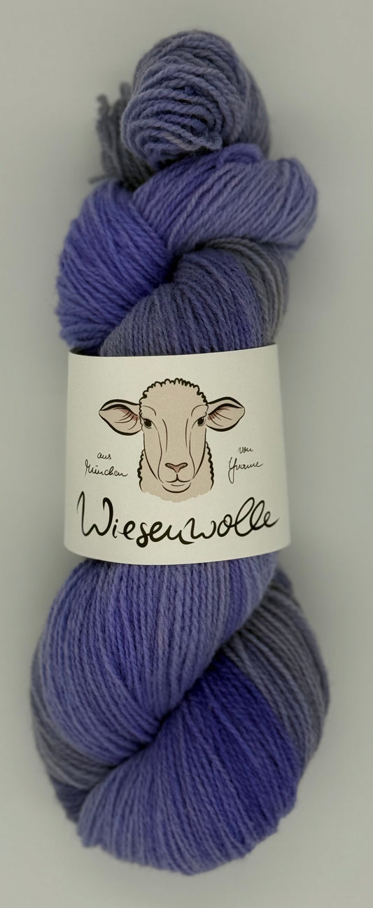 Wiesenwolle Sockengarn graublau