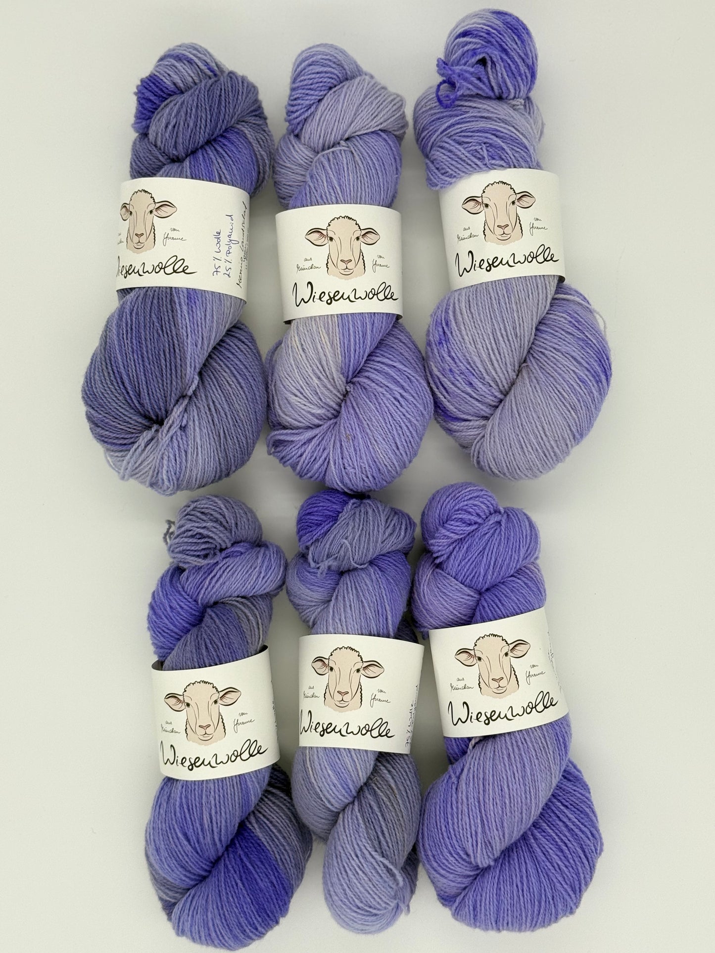Wiesenwolle Sockengarn graublau