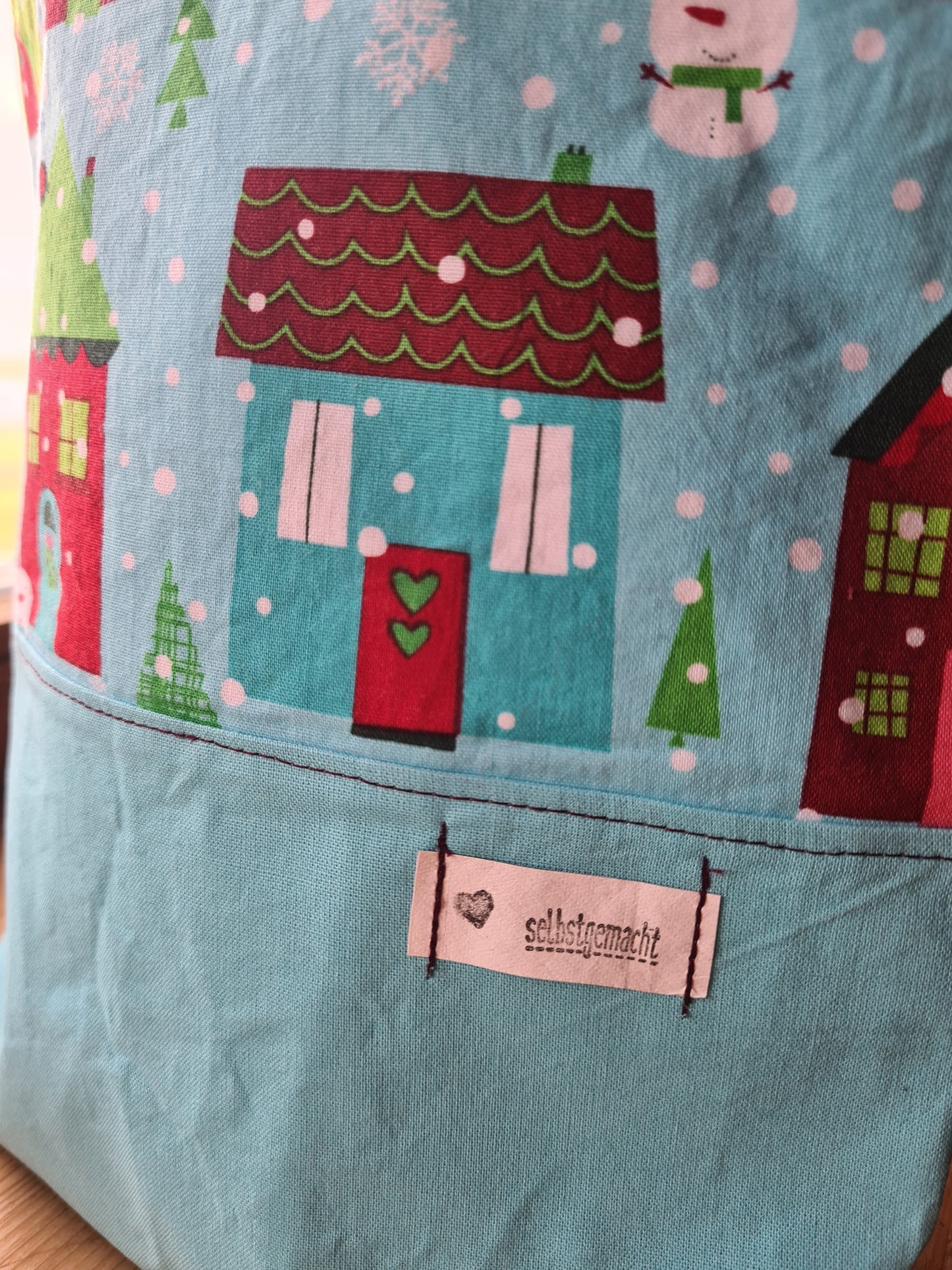 Türkise Weihnachtstasche