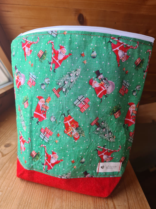 Grüne Wichtelweihnachtstasche